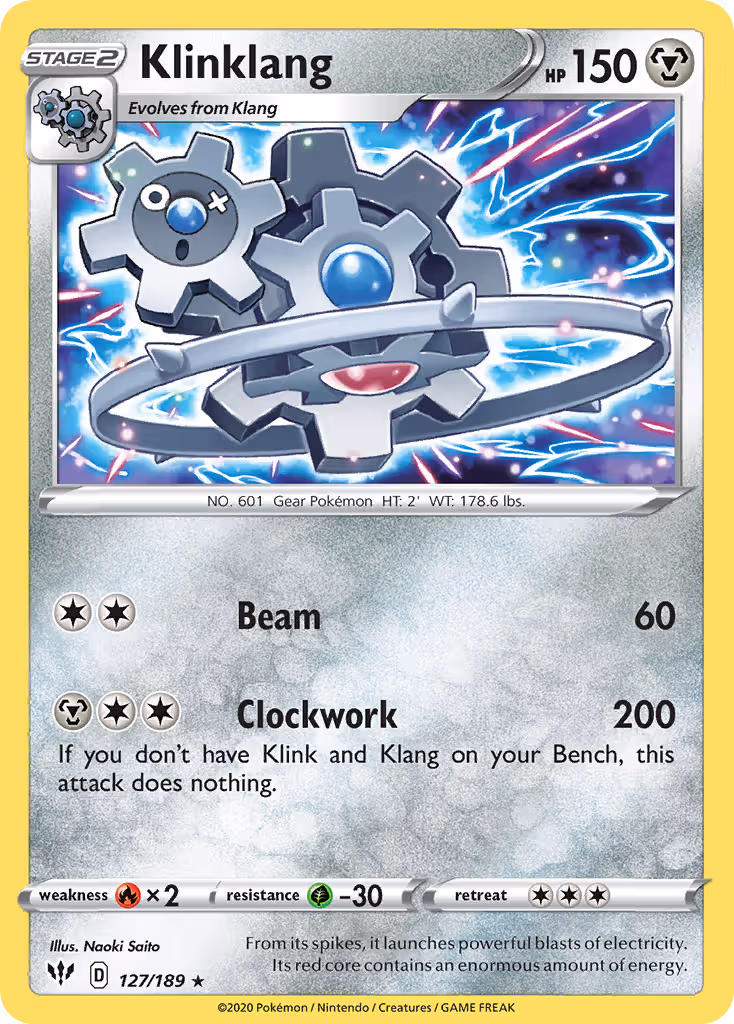 Klinklang 127/189 Pokemon card