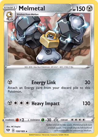 Melmetal 130/189 Pokemon card