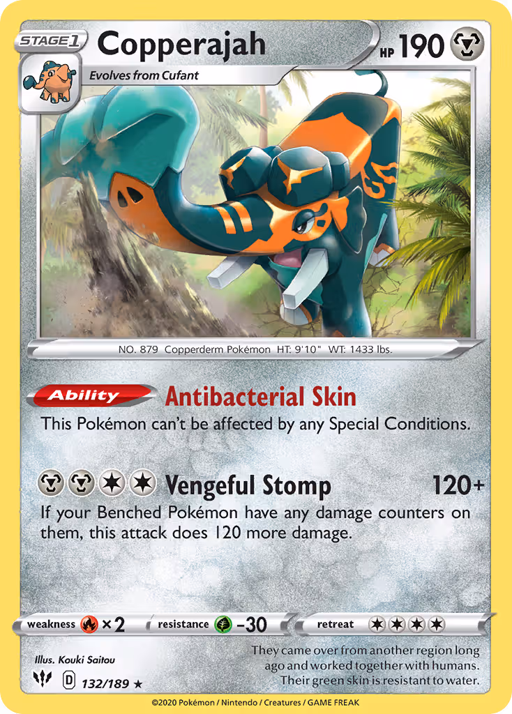 Copperajah 132/189 Pokemon card