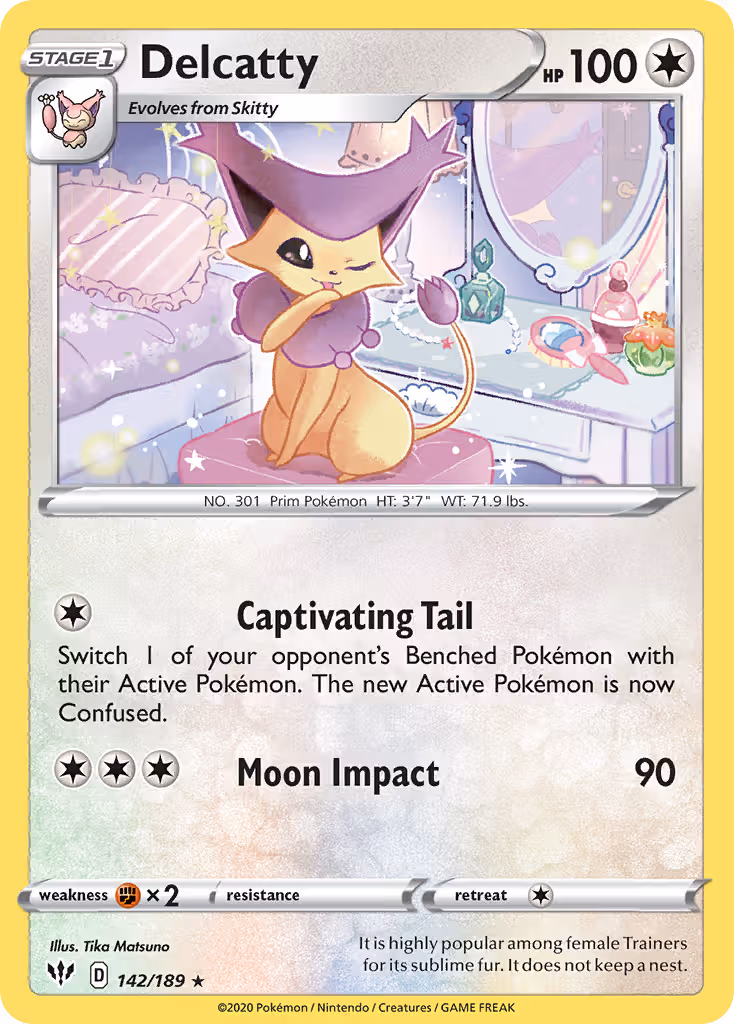 Delcatty 142/189 Pokemon card