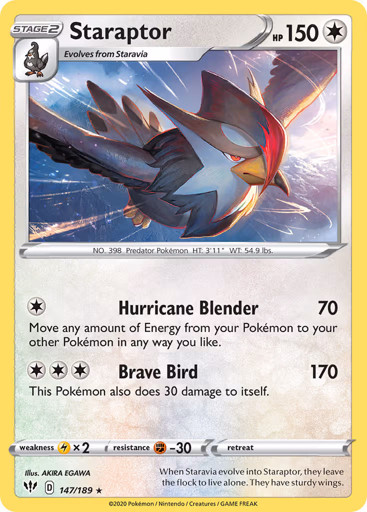 Staraptor 147/189 Pokemon card