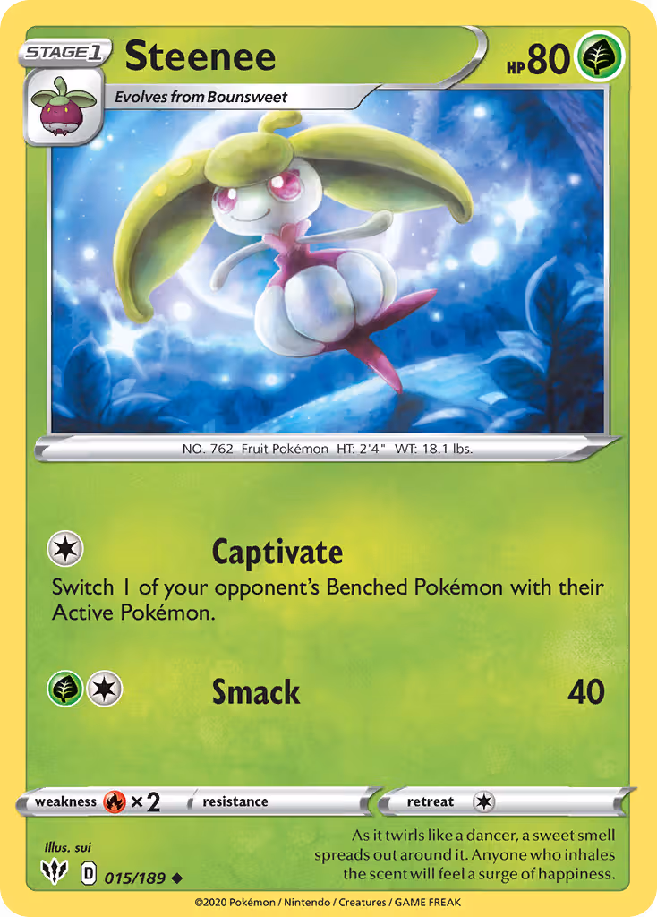 Steenee 15/189 Pokemon card