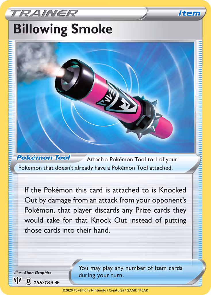 Billowing Smoke 158/189 Pokemon card