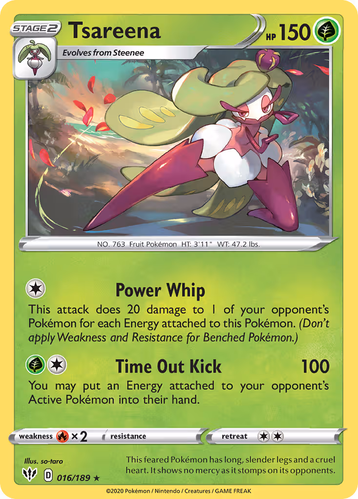 Tsareena 16/189 Pokemon card