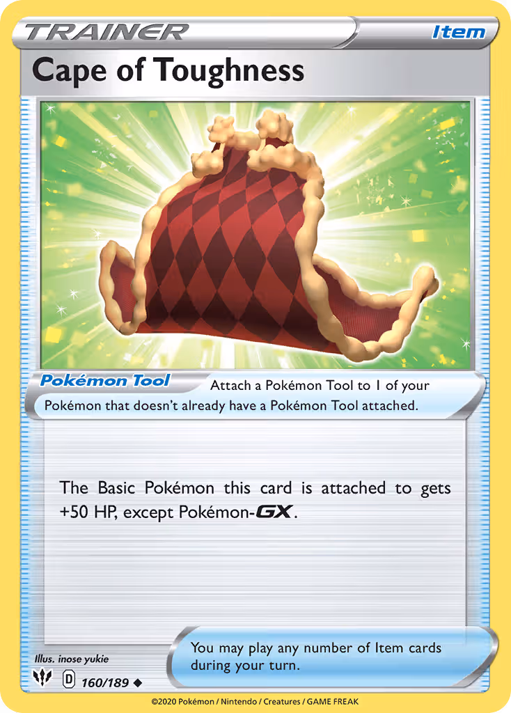 Cape of Toughness 160/189 Pokemon card