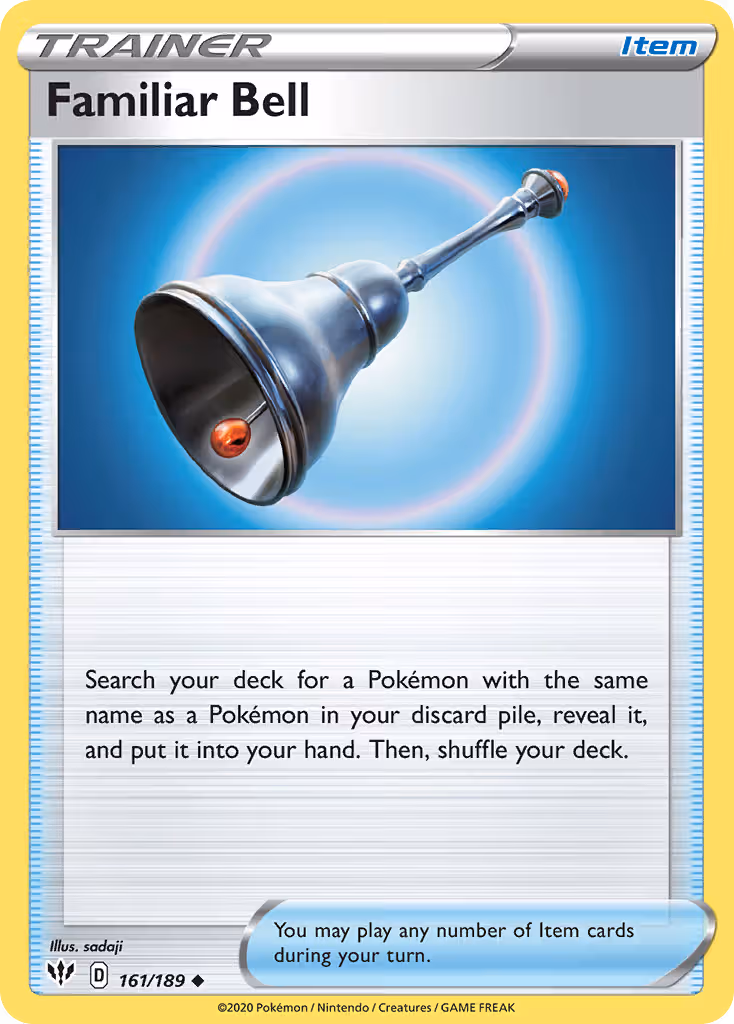 Familiar Bell 161/189 Pokemon card