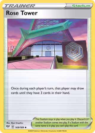 Rose Tower 169/189 Pokemon card