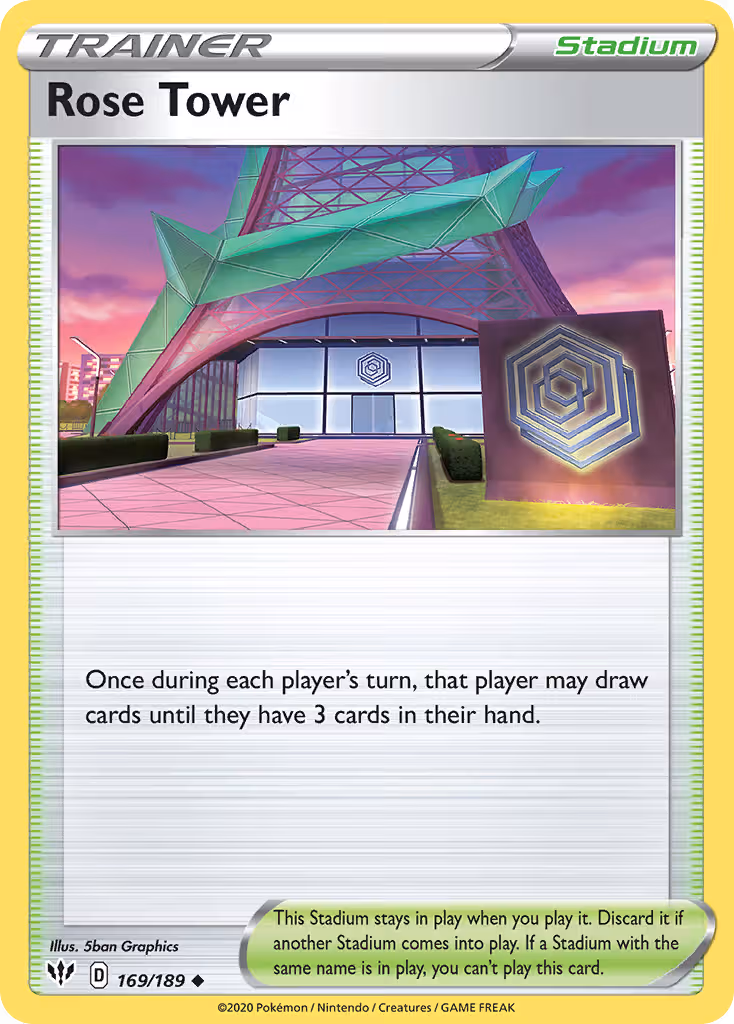 Rose Tower 169/189 Pokemon card