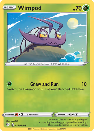 Wimpod 17/189 Pokemon card