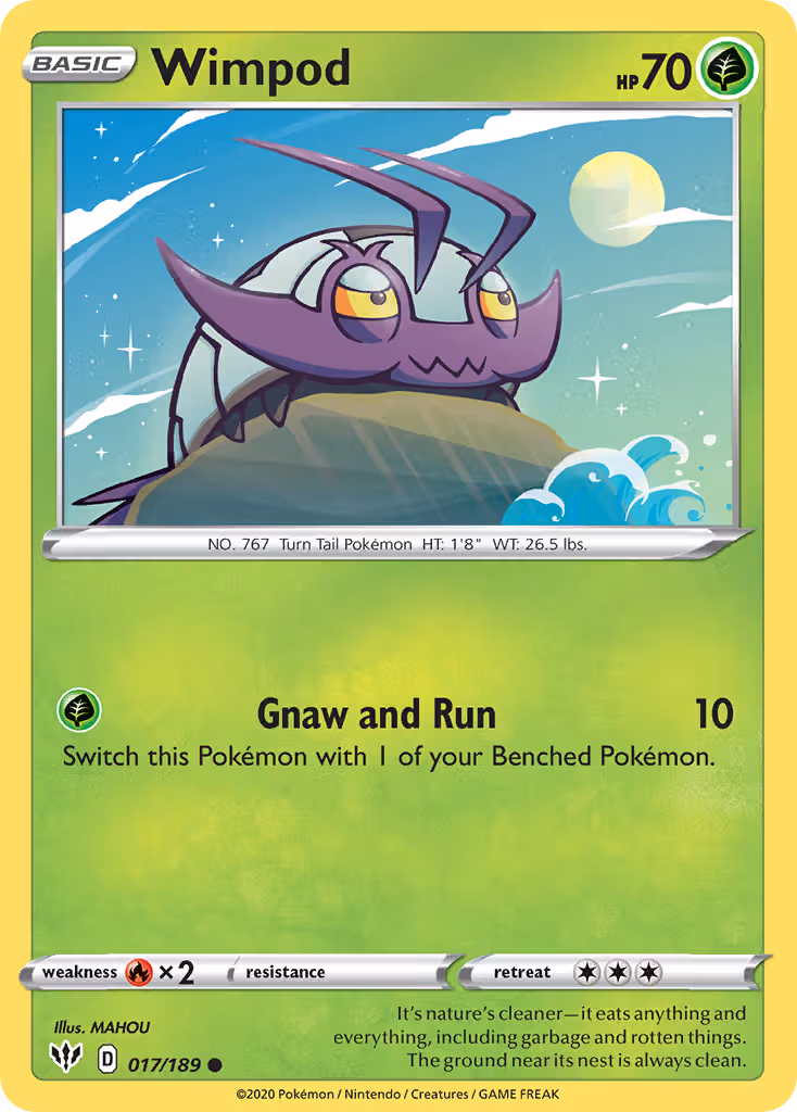 Wimpod 17/189 Pokemon card