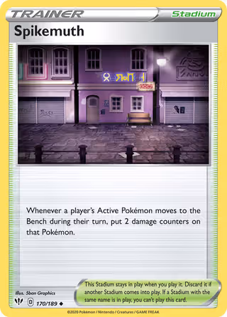 Spikemuth 170/189 Pokemon card