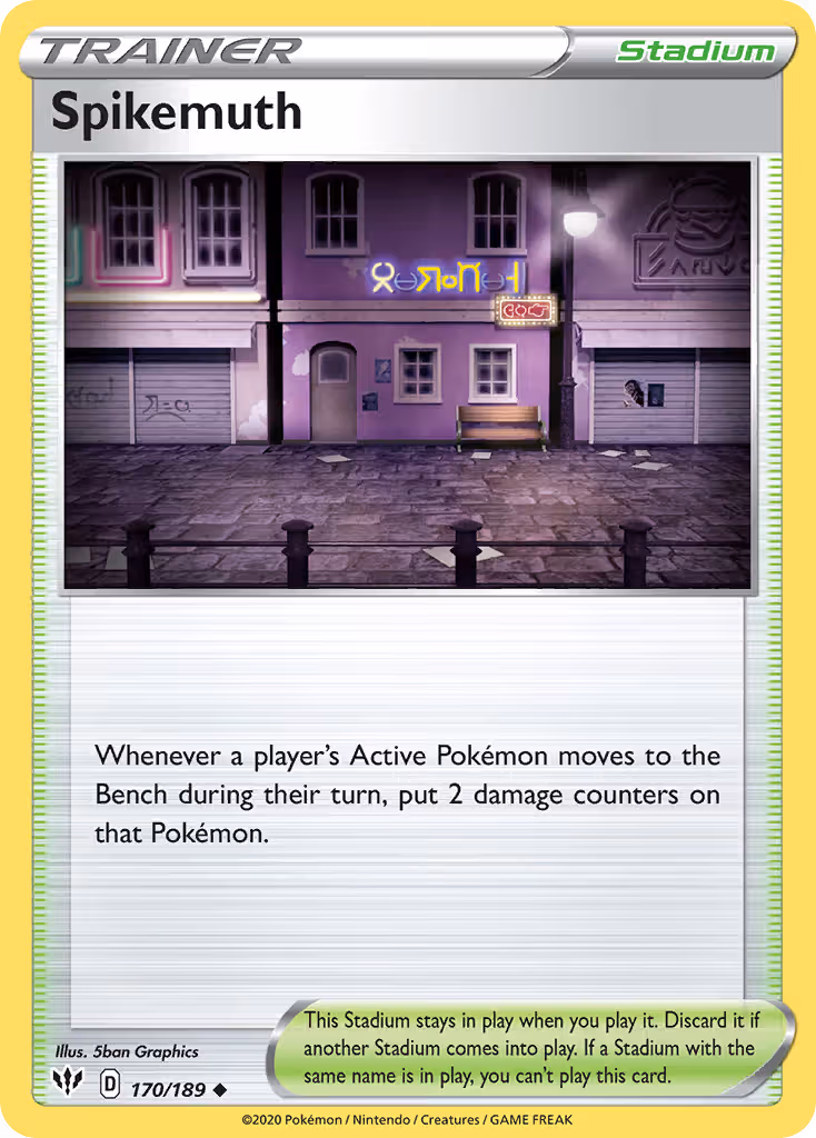 Spikemuth 170/189 Pokemon card