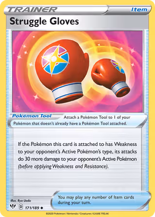 Struggle Gloves 171/189 Pokemon card
