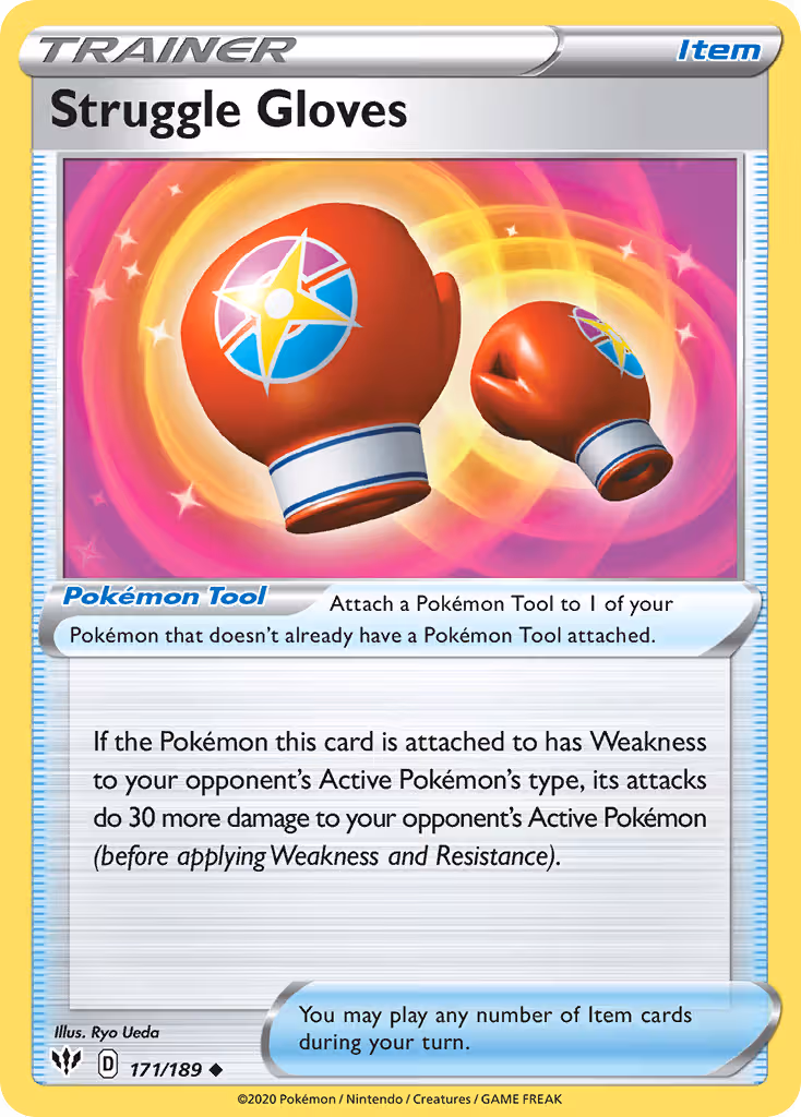 Struggle Gloves 171/189 Pokemon card