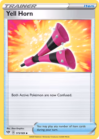 Yell Horn 173/189 Pokemon card