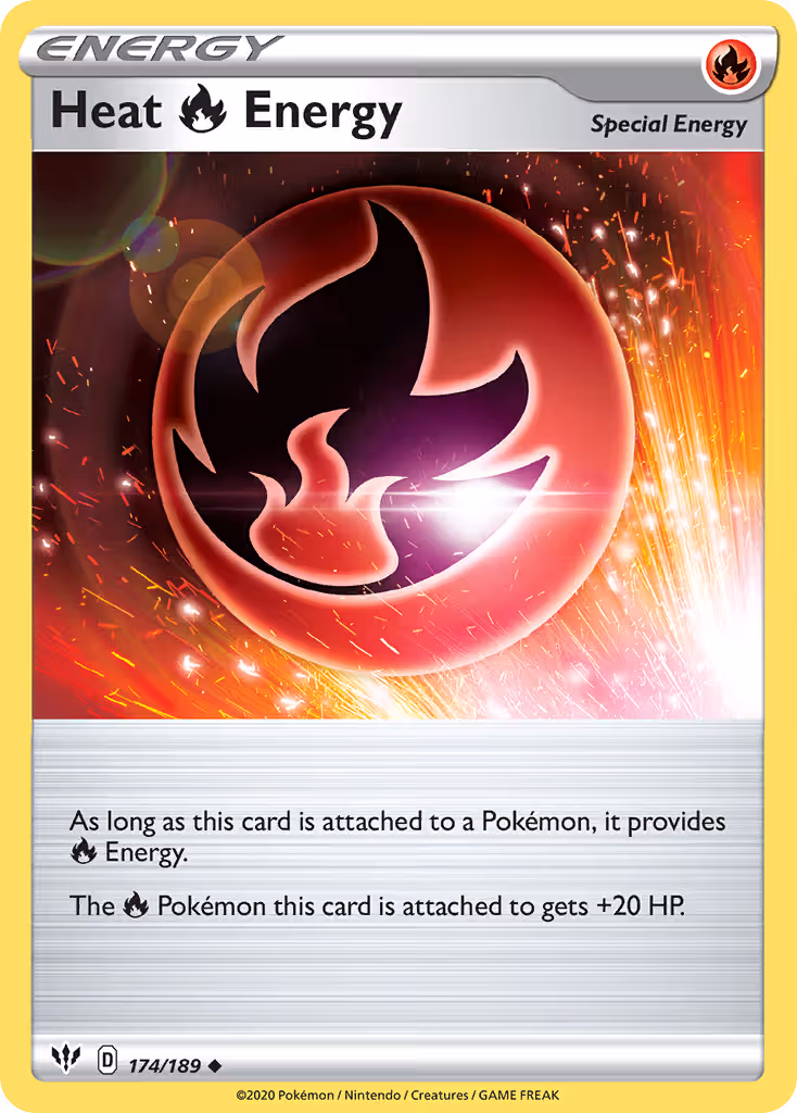 Heat Fire Energy 174/189 Pokemon card