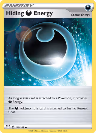 Hiding Darkness Energy 175/189 Pokemon card