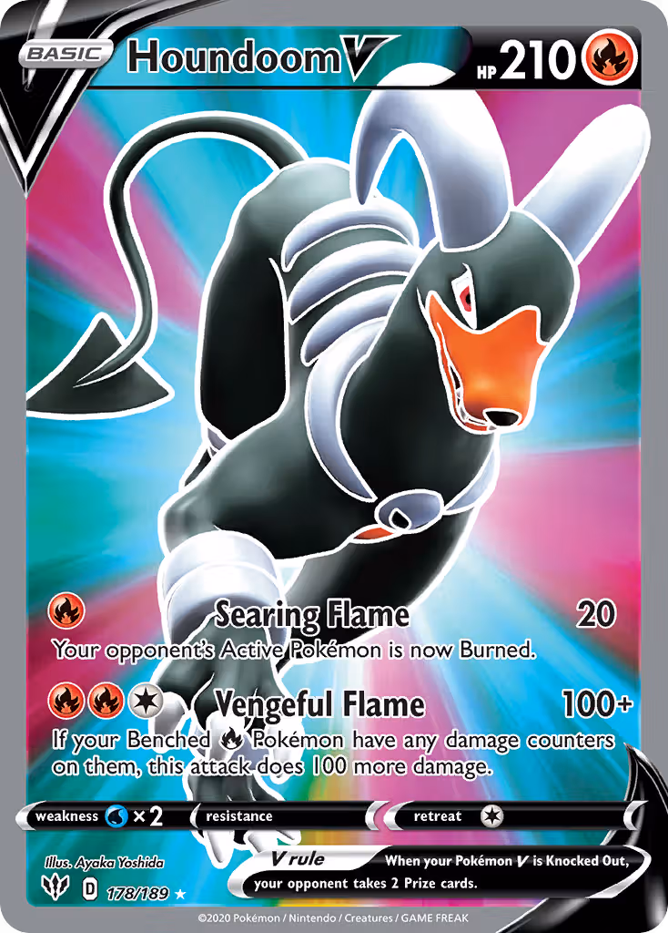 Houndoom V 178/189 Pokemon card