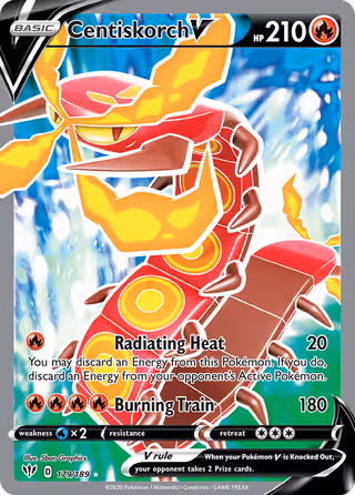 Centiskorch V 179/189 Pokemon card