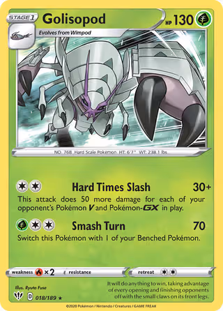 Golisopod 18/189 Pokemon card