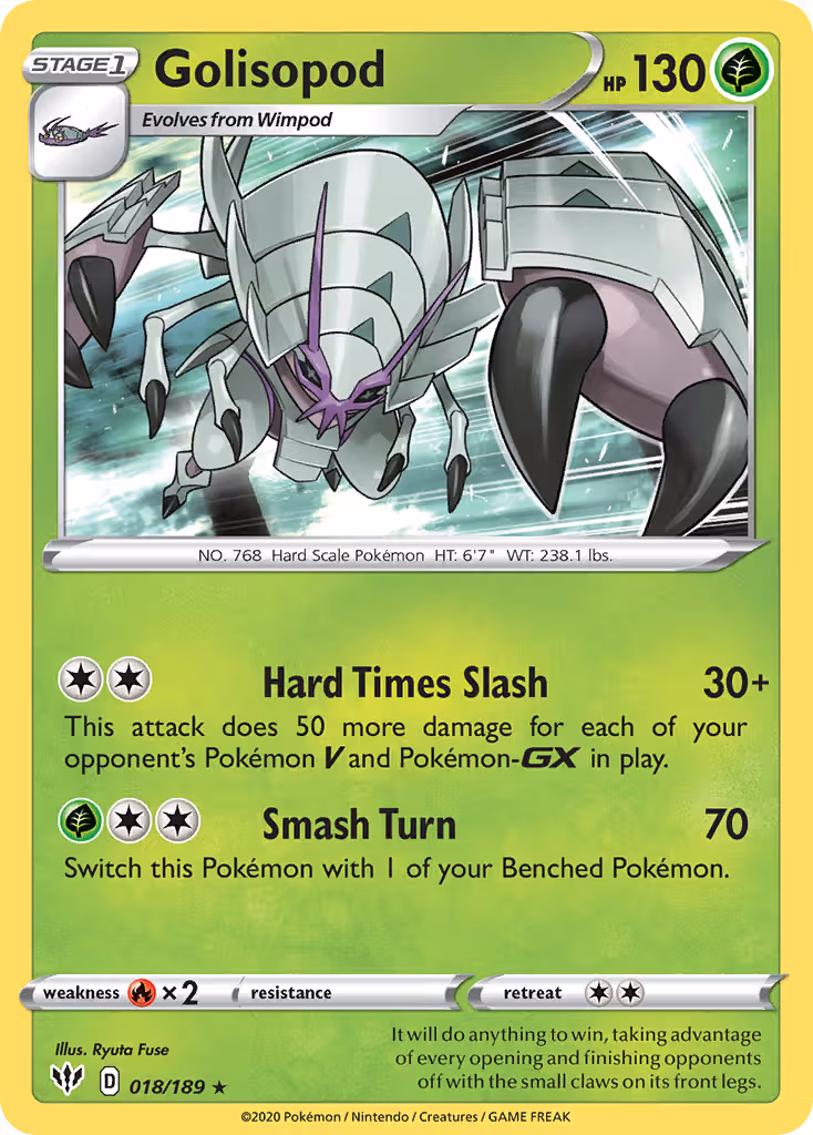 Golisopod 18/189 Pokemon card
