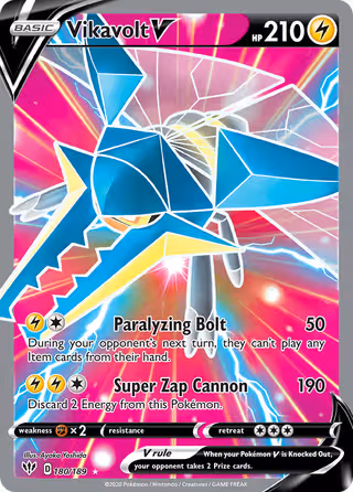Vikavolt V 180/189 Pokemon card