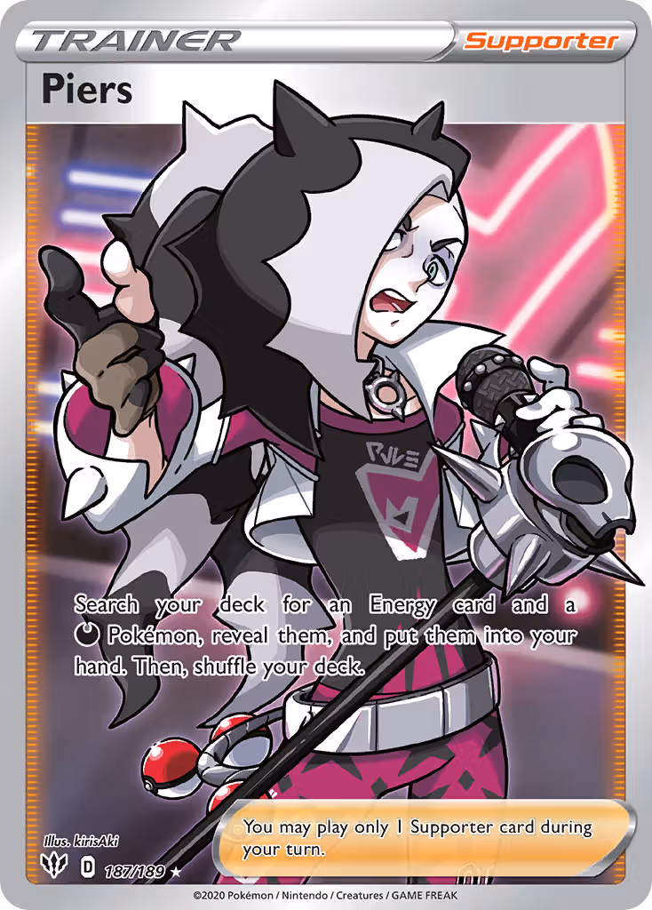 Piers 187/189 Pokemon card