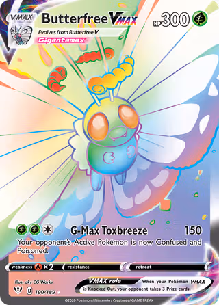 Butterfree VMAX 190/189 Pokemon card