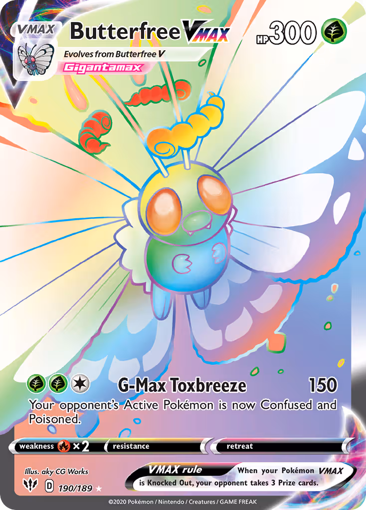 Butterfree VMAX 190/189 Pokemon card
