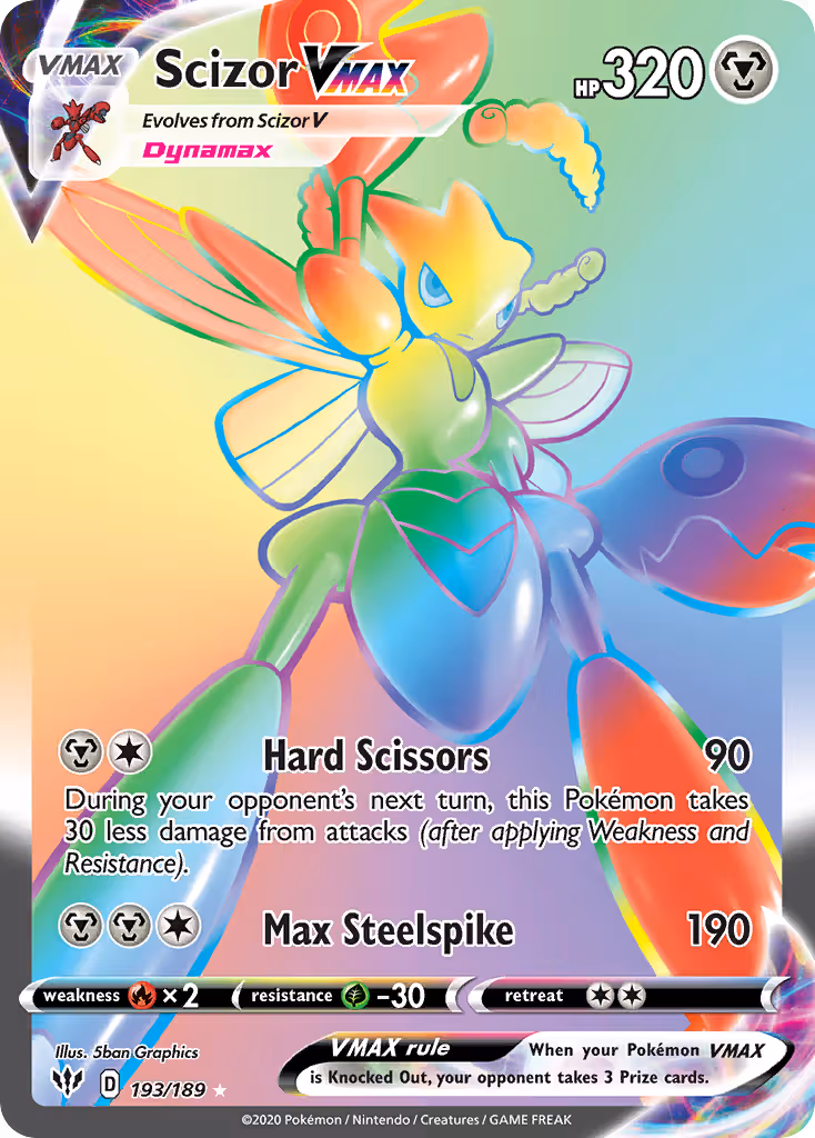 Scizor VMAX 193/189 Pokemon card