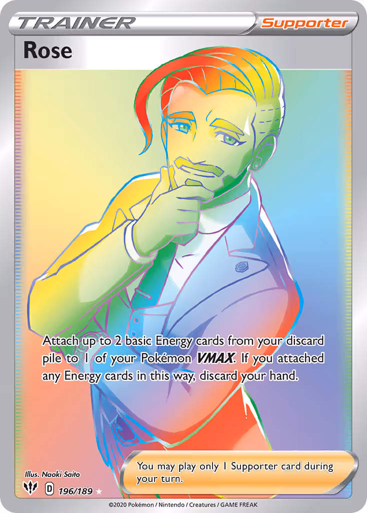 Rose 196/189 Pokemon card