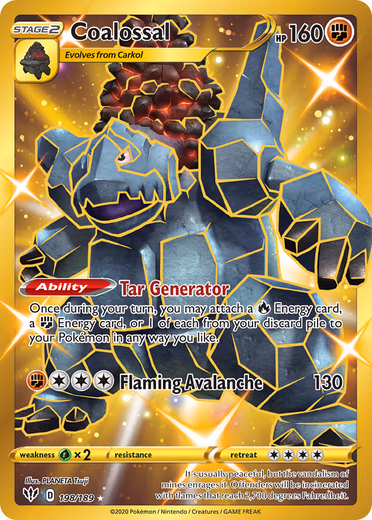 Coalossal 198/189 Pokemon card