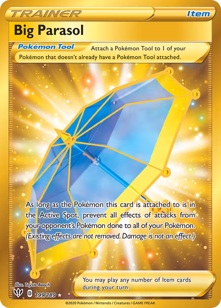 Big Parasol 199/189 Pokemon card