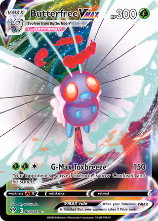 Butterfree VMAX 2/189 Pokemon card