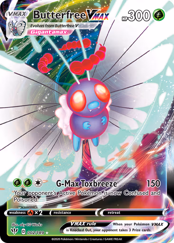 Butterfree VMAX 2/189 Pokemon card