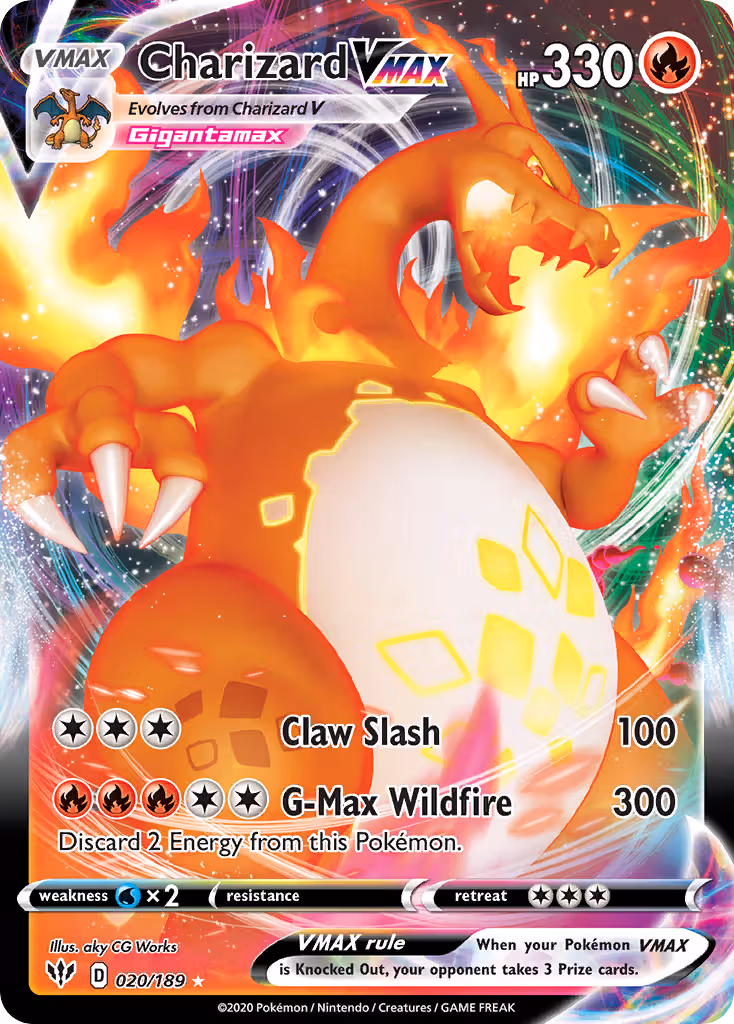 Charizard VMAX 20/189 Pokemon card