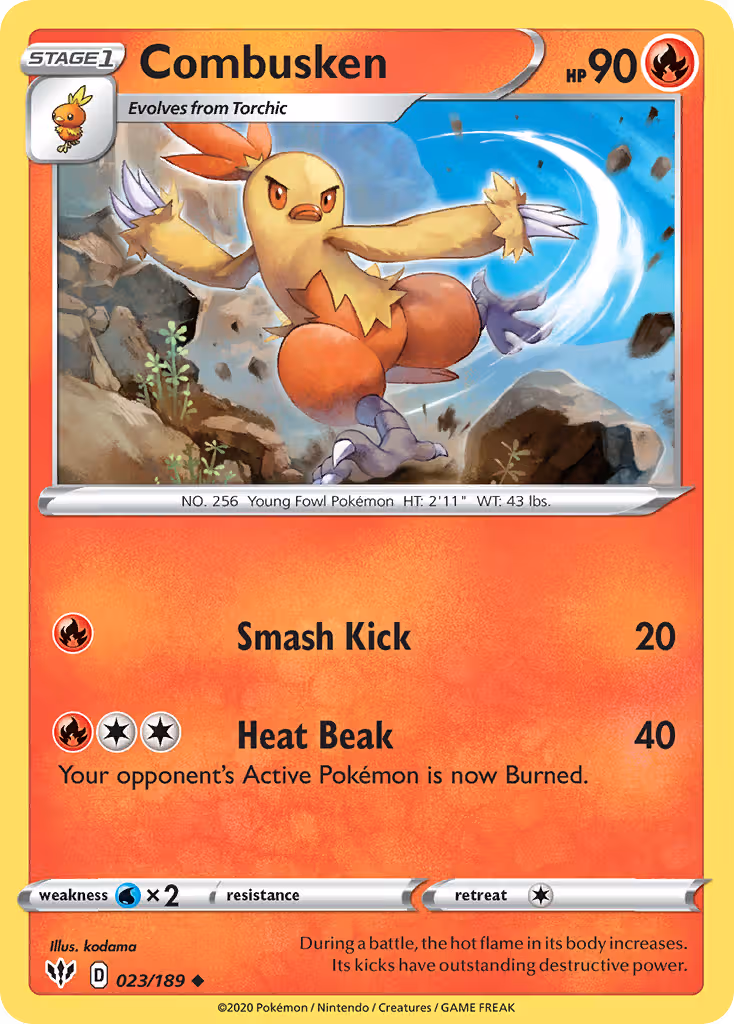 Combusken 23/189 Pokemon card