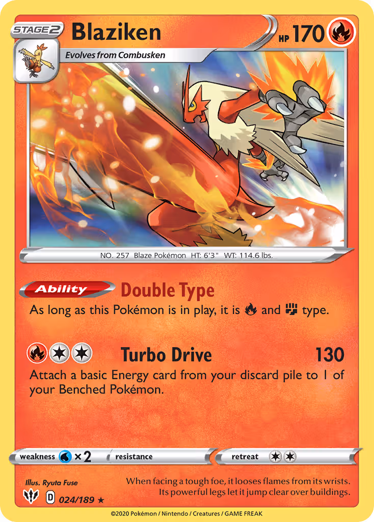 Blaziken 24/189 Pokemon card