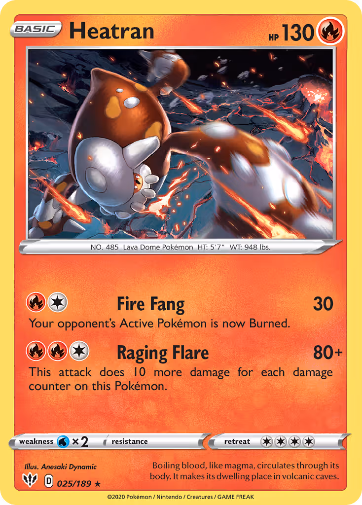 Heatran 25/189 Pokemon card
