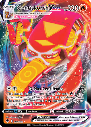 Centiskorch VMAX 34/189 Pokemon card