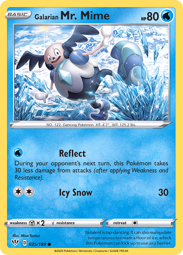 Galarian Mr. Mime 35/189 Pokemon card