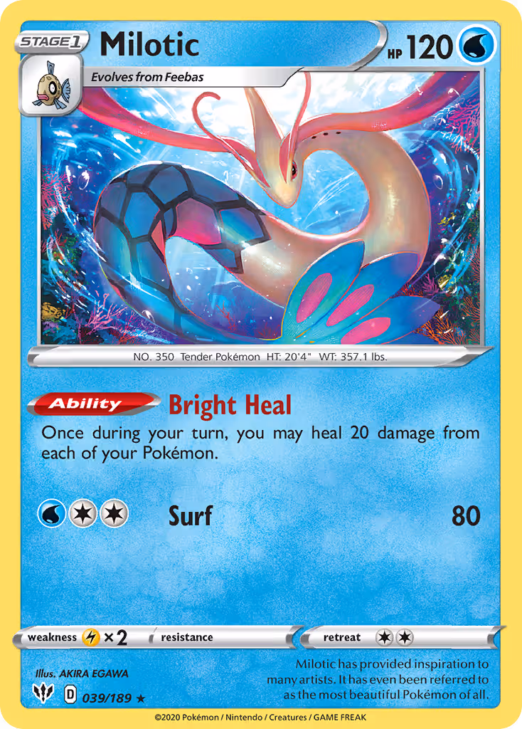 Milotic 39/189 Pokemon card
