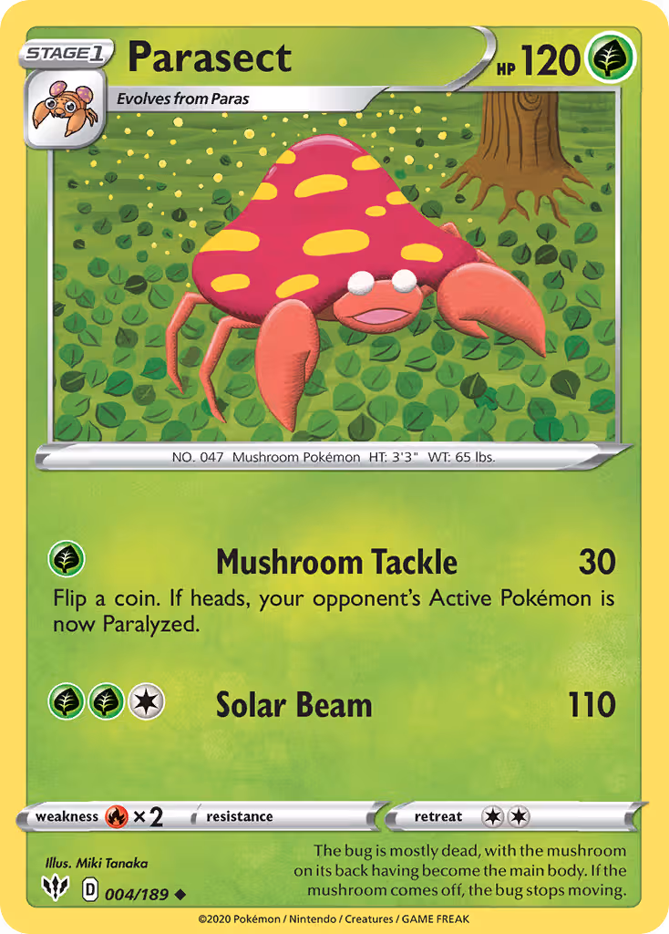 Parasect 4/189 Pokemon card