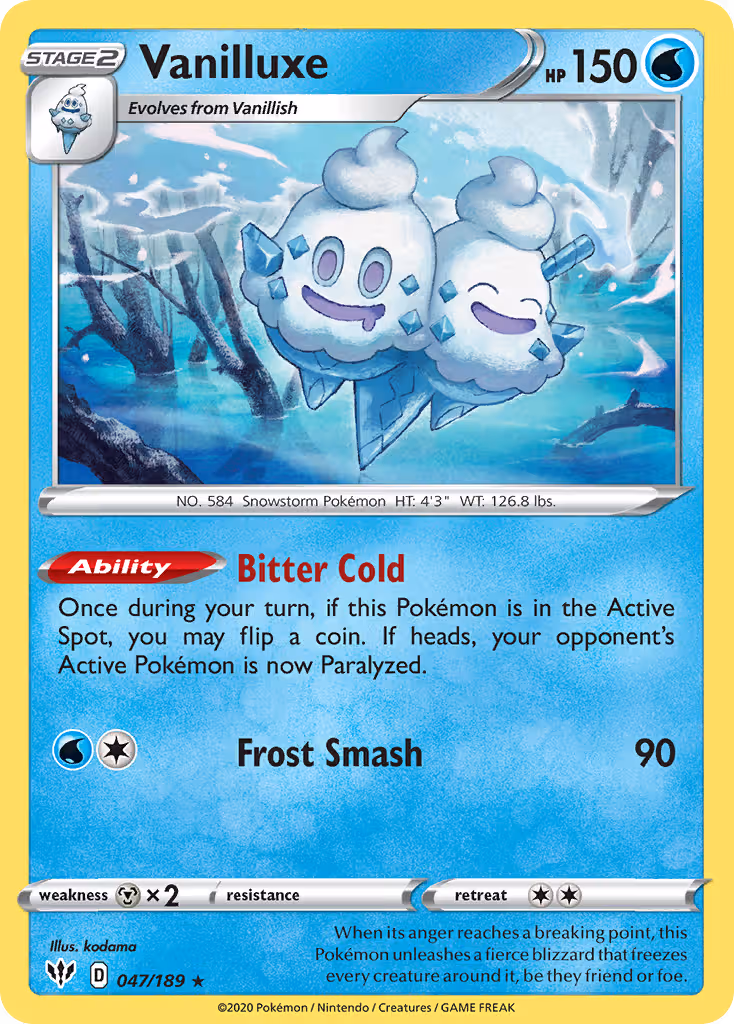 Vanilluxe 47/189 Pokemon card