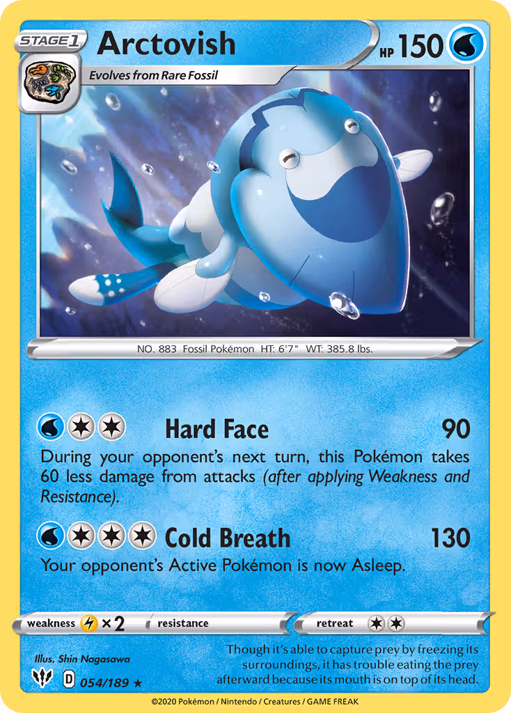 Arctovish 54/189 Pokemon card