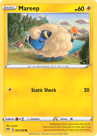 Mareep 55/189 Pokemon card