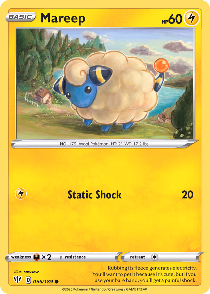 Mareep 55/189 Pokemon card
