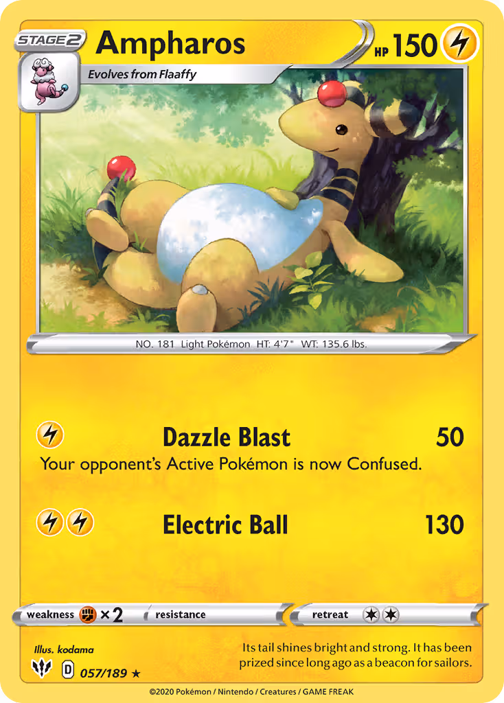 Ampharos 57/189 Pokemon card