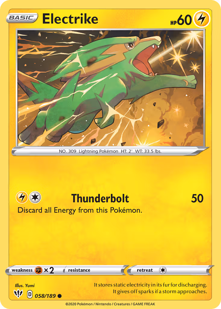 Electrike 58/189 Pokemon card