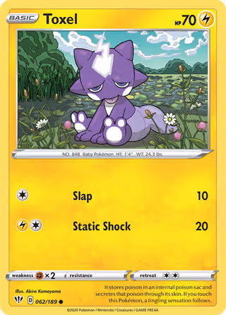 Toxel 62/189 Pokemon card